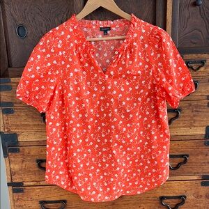 Talbots 100% Cotton Popover Top Sz: L